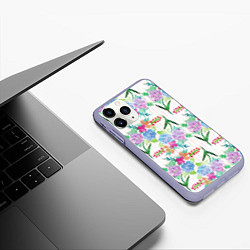 Чехол iPhone 11 Pro матовый Spring spirit, цвет: 3D-светло-сиреневый — фото 2