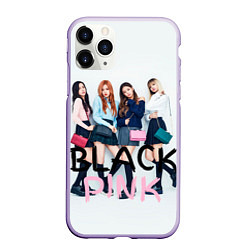 Чехол iPhone 11 Pro матовый Blackpink girls, цвет: 3D-светло-сиреневый