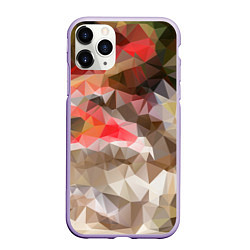 Чехол iPhone 11 Pro матовый Pattern style, цвет: 3D-светло-сиреневый