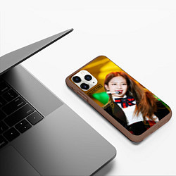 Чехол iPhone 11 Pro матовый Blackpink Jennie Kim, цвет: 3D-коричневый — фото 2