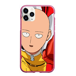 Чехол iPhone 11 Pro матовый Saitama big, цвет: 3D-малиновый