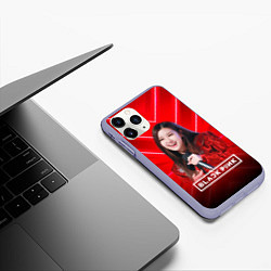 Чехол iPhone 11 Pro матовый Rose Blackpink red, цвет: 3D-светло-сиреневый — фото 2