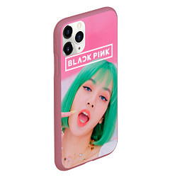 Чехол iPhone 11 Pro матовый Blackpink ice cream, цвет: 3D-малиновый — фото 2