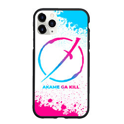 Чехол iPhone 11 Pro матовый Akame ga Kill neon gradient style