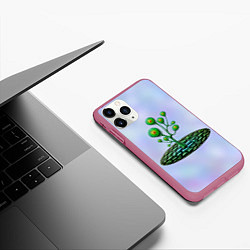 Чехол iPhone 11 Pro матовый Инопланетная растительная жизнь, цвет: 3D-малиновый — фото 2