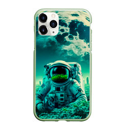 Чехол iPhone 11 Pro матовый Астронавт на зеленой планете