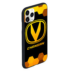 Чехол iPhone 11 Pro матовый Changan - gold gradient, цвет: 3D-черный — фото 2