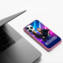 Чехол iPhone 11 Pro матовый Blackpink neon, цвет: 3D-малиновый — фото 2