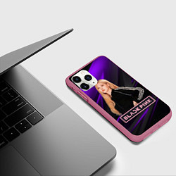 Чехол iPhone 11 Pro матовый Rose Blackpink, цвет: 3D-малиновый — фото 2