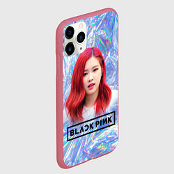 Чехол iPhone 11 Pro матовый Blackpink Rose, цвет: 3D-малиновый — фото 2