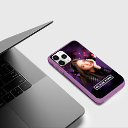 Чехол iPhone 11 Pro матовый Ким Джису Блэкпинк, цвет: 3D-фиолетовый — фото 2