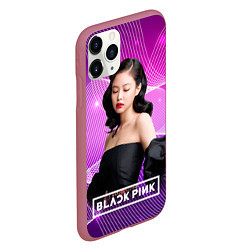 Чехол iPhone 11 Pro матовый BlackPink Jennie, цвет: 3D-малиновый — фото 2