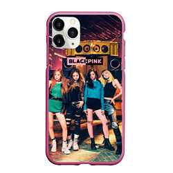 Чехол iPhone 11 Pro матовый Blackpink girls poster, цвет: 3D-малиновый