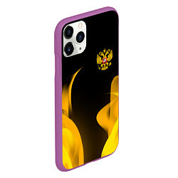 Чехол iPhone 11 Pro матовый Russian style fire, цвет: 3D-фиолетовый — фото 2
