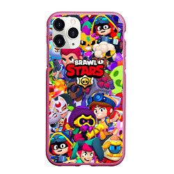 Чехол iPhone 11 Pro матовый Brawl stars all pattern