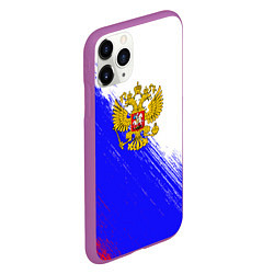 Чехол iPhone 11 Pro матовый Патриот Рф Герб, цвет: 3D-фиолетовый — фото 2