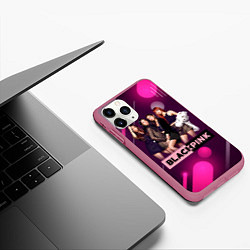 Чехол iPhone 11 Pro матовый Kpop Blackpink, цвет: 3D-малиновый — фото 2