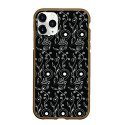 Чехол iPhone 11 Pro матовый Black style pattern
