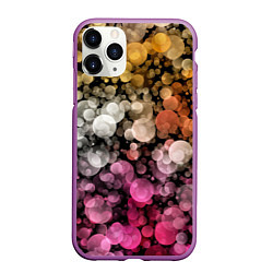Чехол iPhone 11 Pro матовый Яркий фон боке, цвет: 3D-фиолетовый