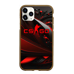 Чехол iPhone 11 Pro матовый CS GO red and black