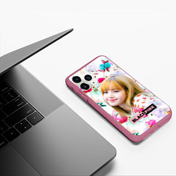 Чехол iPhone 11 Pro матовый Blackpink Lisa, цвет: 3D-малиновый — фото 2