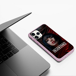 Чехол iPhone 11 Pro матовый Blackpink red and black, цвет: 3D-розовый — фото 2