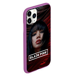 Чехол iPhone 11 Pro матовый Blackpink red and black, цвет: 3D-фиолетовый — фото 2