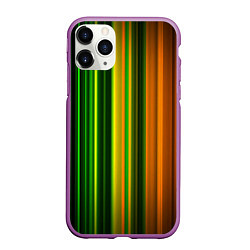 Чехол iPhone 11 Pro матовый Звуковой спектр, цвет: 3D-фиолетовый