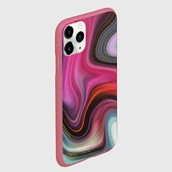 Чехол iPhone 11 Pro матовый Pink wave, цвет: 3D-малиновый — фото 2