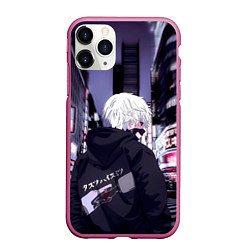 Чехол iPhone 11 Pro матовый Kaneki Ken, цвет: 3D-малиновый