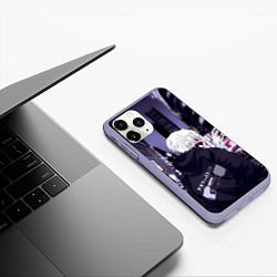 Чехол iPhone 11 Pro матовый Kaneki Ken, цвет: 3D-светло-сиреневый — фото 2