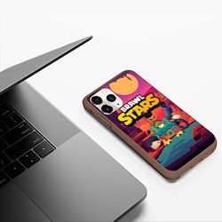 Чехол iPhone 11 Pro матовый Brawlstars 8bit ghost, цвет: 3D-коричневый — фото 2