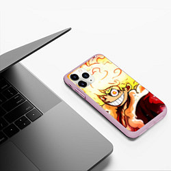 Чехол iPhone 11 Pro матовый Луффи 5 гир бог Ника - One Piece, цвет: 3D-розовый — фото 2