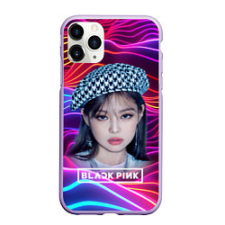 Чехол iPhone 11 Pro матовый Jennie neon, цвет: 3D-светло-сиреневый