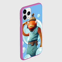 Чехол iPhone 11 Pro матовый Карасьь из Фортнайт, цвет: 3D-фиолетовый — фото 2