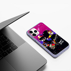 Чехол iPhone 11 Pro матовый Daft Punk Discovery, цвет: 3D-светло-сиреневый — фото 2