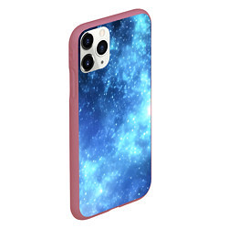 Чехол iPhone 11 Pro матовый Яркие звёзды в космосе, цвет: 3D-малиновый — фото 2