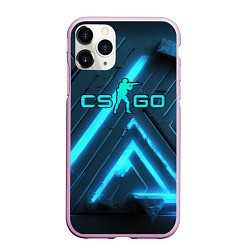 Чехол iPhone 11 Pro матовый Counter strike neon style, цвет: 3D-розовый