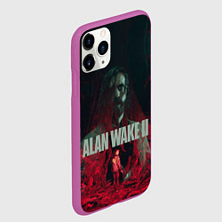 Чехол iPhone 11 Pro матовый Алан Уэйк и Сага Андерсон, цвет: 3D-фиолетовый — фото 2