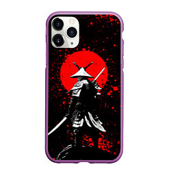 Чехол iPhone 11 Pro матовый Призрак цусимы - самурай