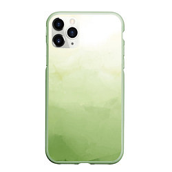 Чехол iPhone 11 Pro матовый Абстрактный лаймовый акварельный фон, цвет: 3D-салатовый