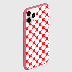Чехол iPhone 11 Pro матовый Узор в красное ретро-яблоко, цвет: 3D-малиновый — фото 2