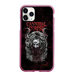 Чехол iPhone 11 Pro матовый Cannibal Corpse art, цвет: 3D-малиновый