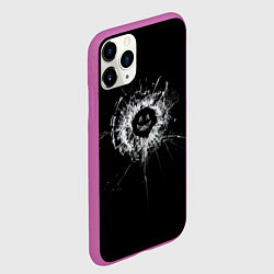 Чехол iPhone 11 Pro матовый Black Mirror - smile, цвет: 3D-фиолетовый — фото 2