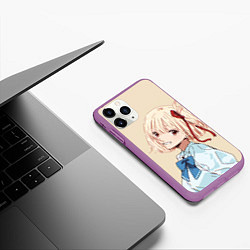 Чехол iPhone 11 Pro матовый Chisato Nishikigi - Lycoris Recoil, цвет: 3D-фиолетовый — фото 2