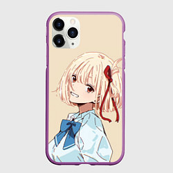 Чехол iPhone 11 Pro матовый Chisato Nishikigi - Lycoris Recoil, цвет: 3D-фиолетовый