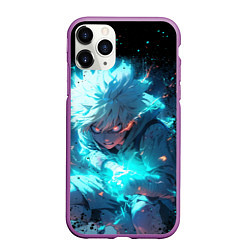 Чехол iPhone 11 Pro матовый Аура киллуа - hunter x hunter, цвет: 3D-фиолетовый