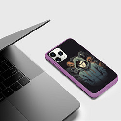 Чехол iPhone 11 Pro матовый Крик страха, цвет: 3D-фиолетовый — фото 2