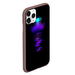 Чехол iPhone 11 Pro матовый Луна SynthWave, цвет: 3D-коричневый — фото 2