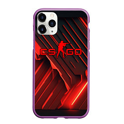 Чехол iPhone 11 Pro матовый CS GO red neon